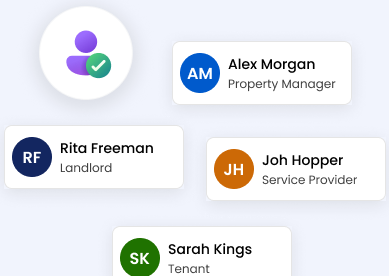 Role-based user avatars mockup