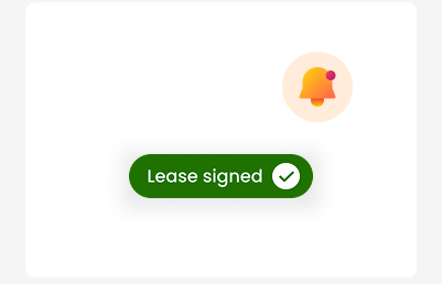 Lease signed notification alert