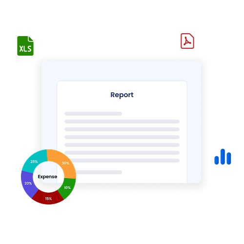 Financial dashboard and reports mockup