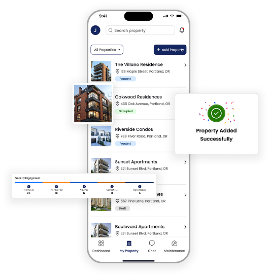 Property portfolio management mockup