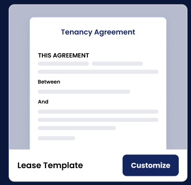 Tenancy agreement lease template with customize button