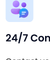 24/7 communication hub icon